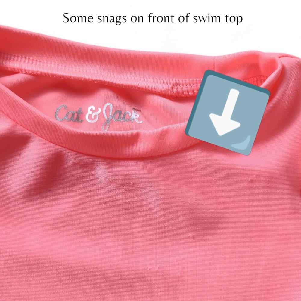 Cat & Jack Long Sleeve Flamingo Rash Guard Set Baby Girls Size 3-6 month - Picture 7 of 7